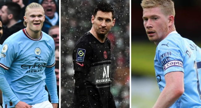 Haaland, Messi, Debruyne Nominated For UEFA Men's Player Of The Year ...