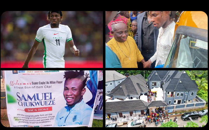 Super Eagles Star Samuel Chukwueze Honours Father with N465m Mansion And Uplifts Abia Community
